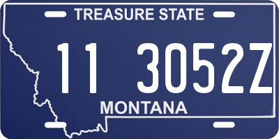 MT license plate 113052Z