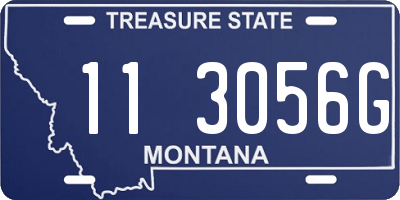 MT license plate 113056G