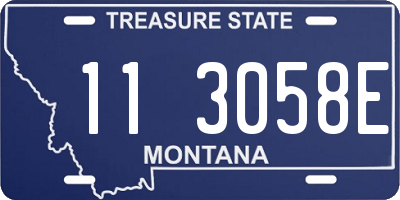 MT license plate 113058E