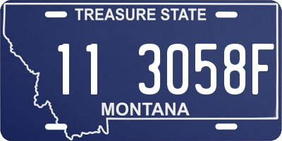 MT license plate 113058F