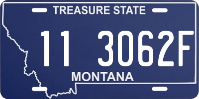 MT license plate 113062F