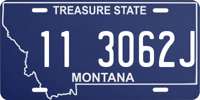 MT license plate 113062J