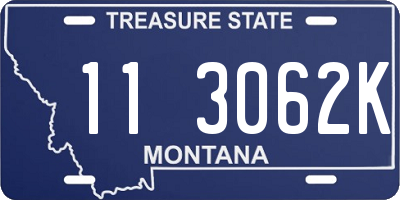 MT license plate 113062K