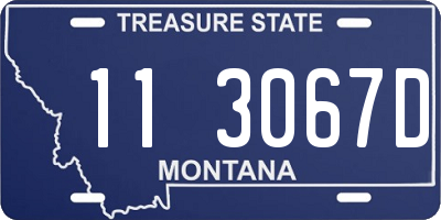 MT license plate 113067D