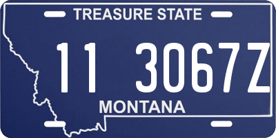 MT license plate 113067Z