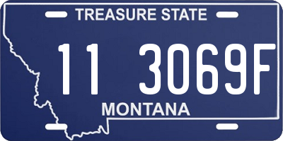 MT license plate 113069F