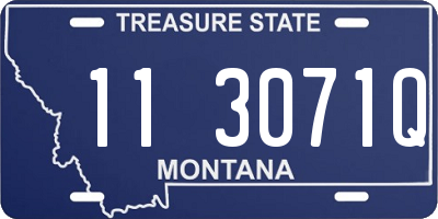 MT license plate 113071Q