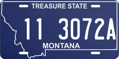 MT license plate 113072A