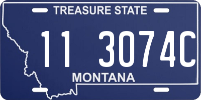 MT license plate 113074C