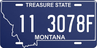 MT license plate 113078F