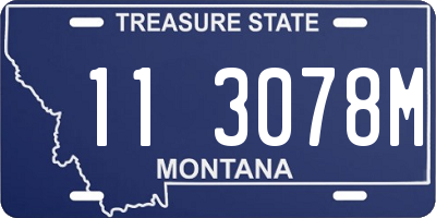 MT license plate 113078M