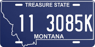 MT license plate 113085K