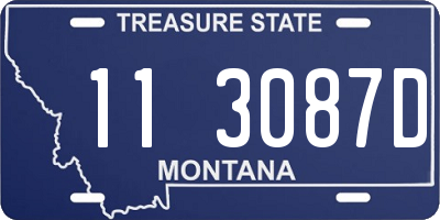 MT license plate 113087D