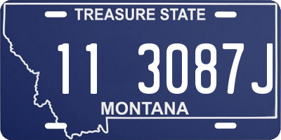 MT license plate 113087J