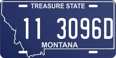 MT license plate 113096D