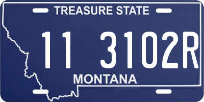 MT license plate 113102R
