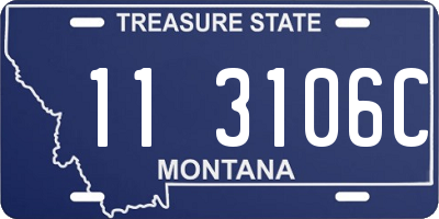 MT license plate 113106C