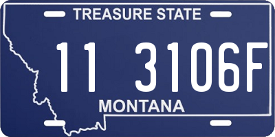 MT license plate 113106F