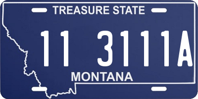 MT license plate 113111A