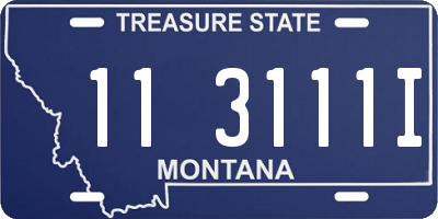 MT license plate 113111I