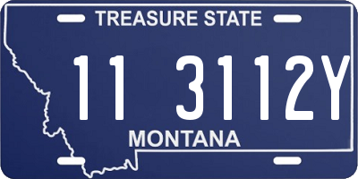 MT license plate 113112Y