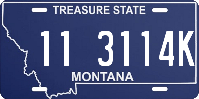 MT license plate 113114K