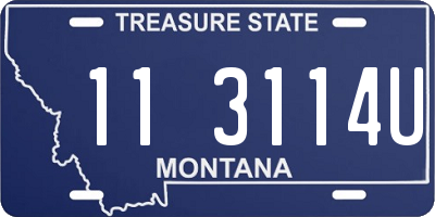 MT license plate 113114U