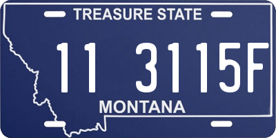 MT license plate 113115F