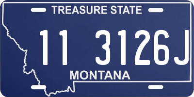 MT license plate 113126J