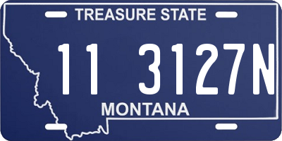 MT license plate 113127N