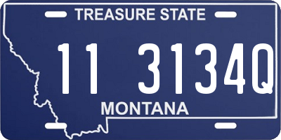 MT license plate 113134Q