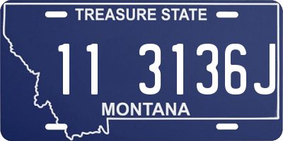 MT license plate 113136J