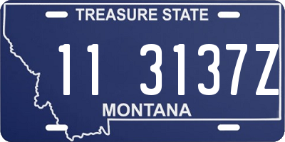 MT license plate 113137Z