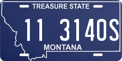 MT license plate 113140S