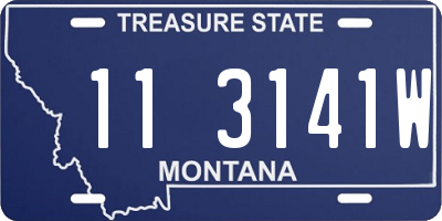MT license plate 113141W