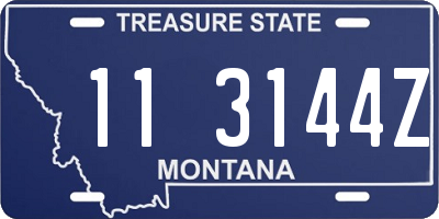 MT license plate 113144Z