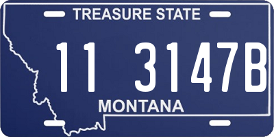 MT license plate 113147B