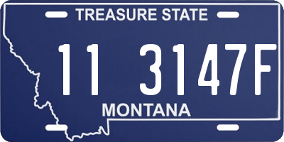 MT license plate 113147F