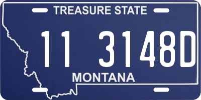 MT license plate 113148D