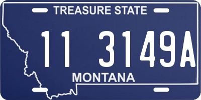 MT license plate 113149A