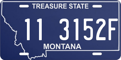 MT license plate 113152F