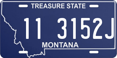 MT license plate 113152J