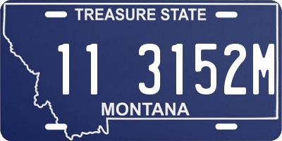 MT license plate 113152M