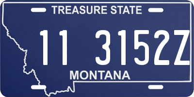 MT license plate 113152Z