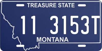 MT license plate 113153T