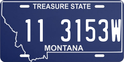 MT license plate 113153W