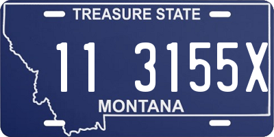 MT license plate 113155X