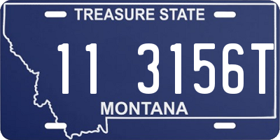 MT license plate 113156T