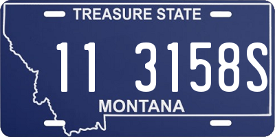 MT license plate 113158S