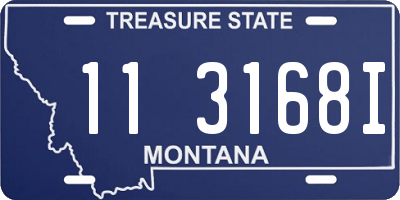 MT license plate 113168I